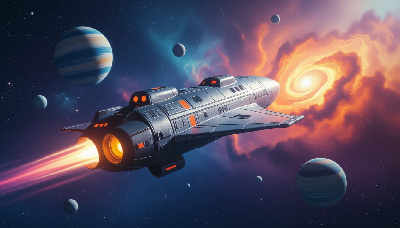 Spaceship in space exploration