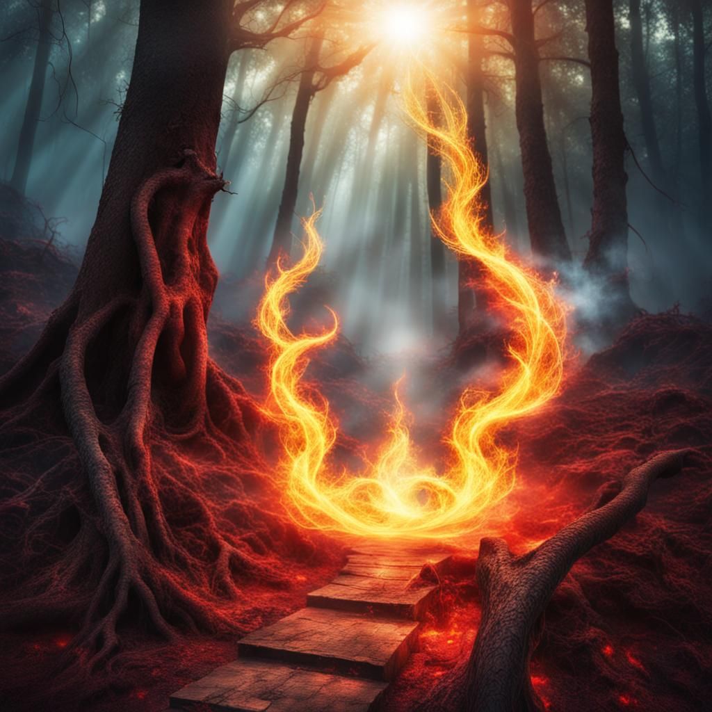 Evil Fire Mage in Lost Forest