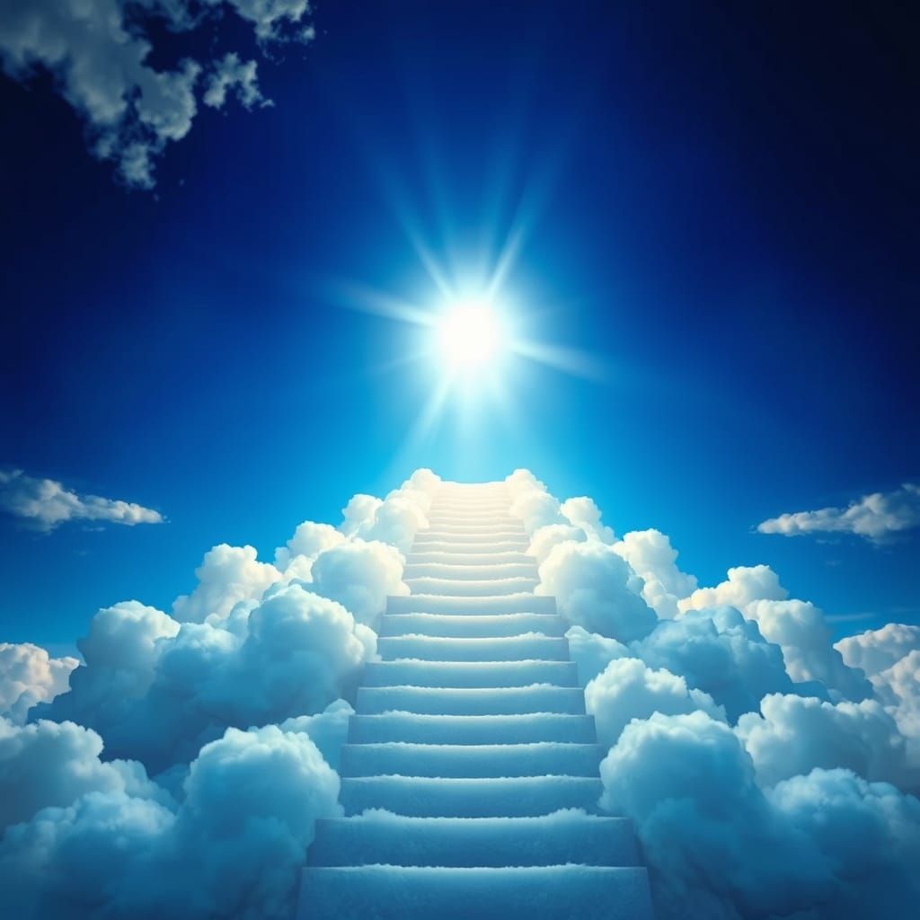 Surreal Cloud Stairway to Divine Light