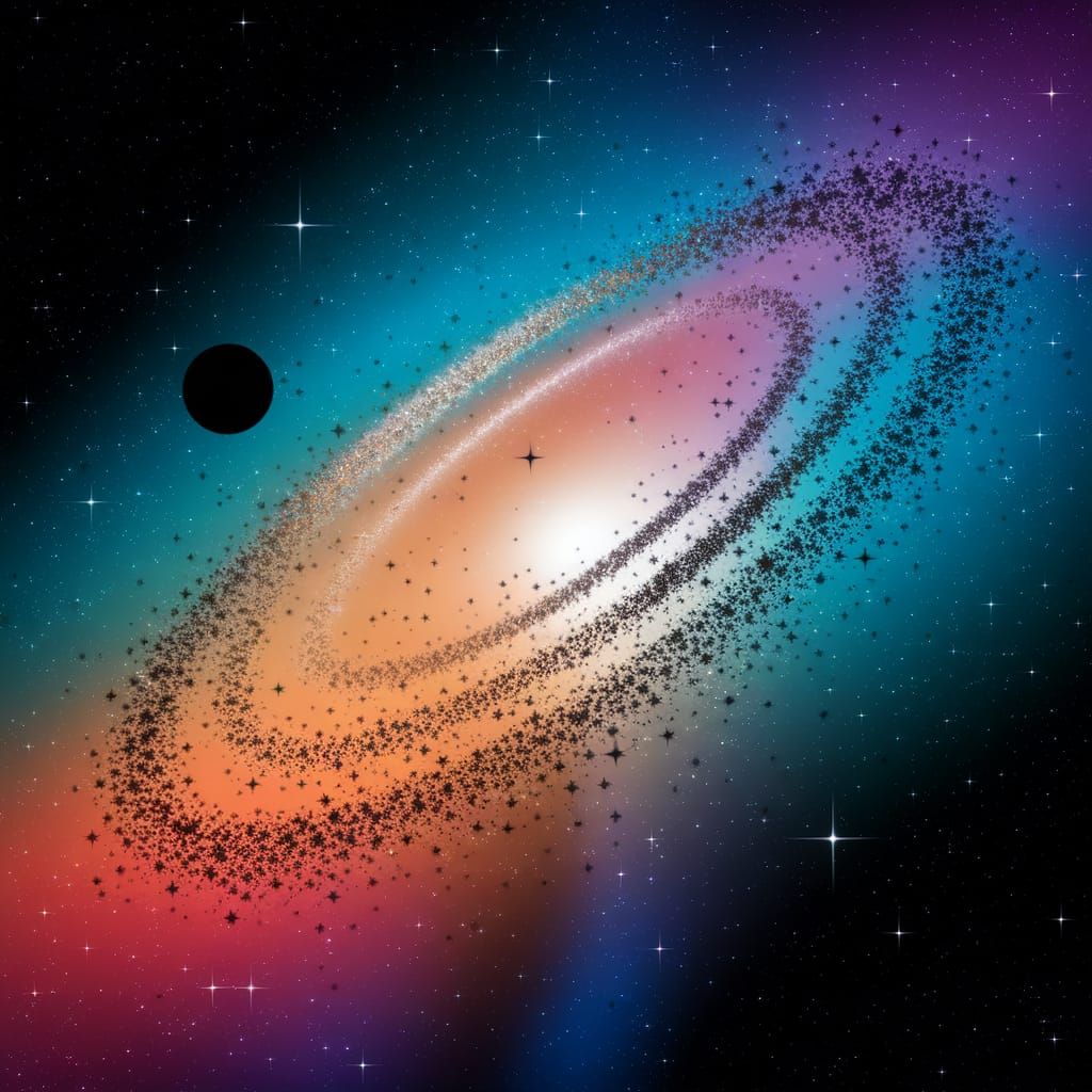 Cosmic Illustration of a Universe with Black Stars