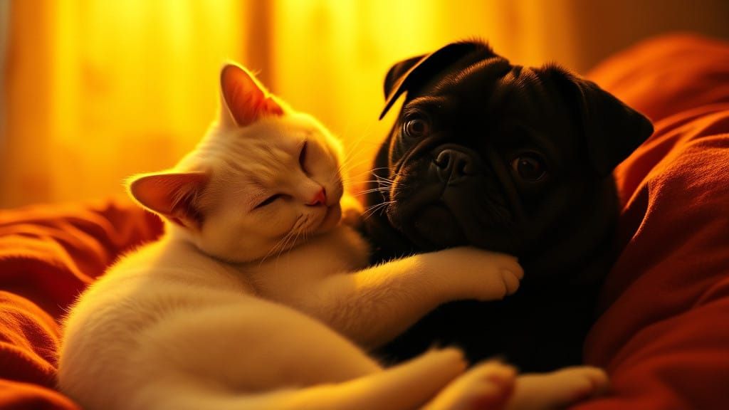 Vintage Romance: Intimate Moment of Inter Species Love