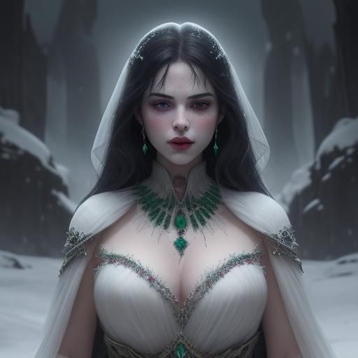 Snowman with Ruby Eyes: Digital Matte Painting