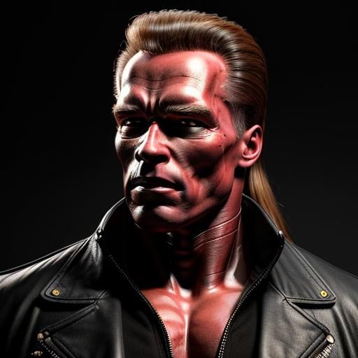 Steampunk Terminator Model 101: Hyperrealistic Dark Fantasy