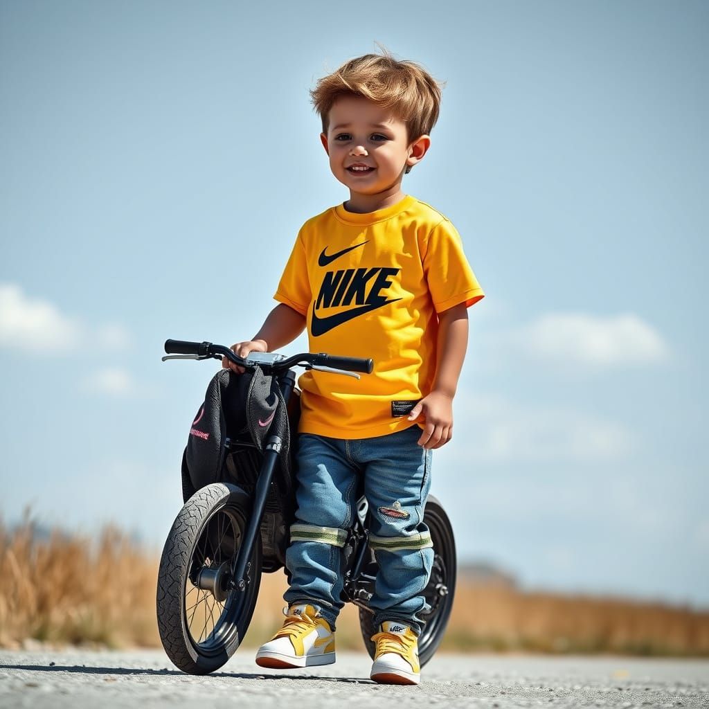 Little Boy and Girl Play with Dolls in Sporty Outfits