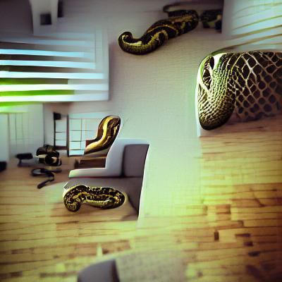 Living Room Transformed: Everything Made of Snakes