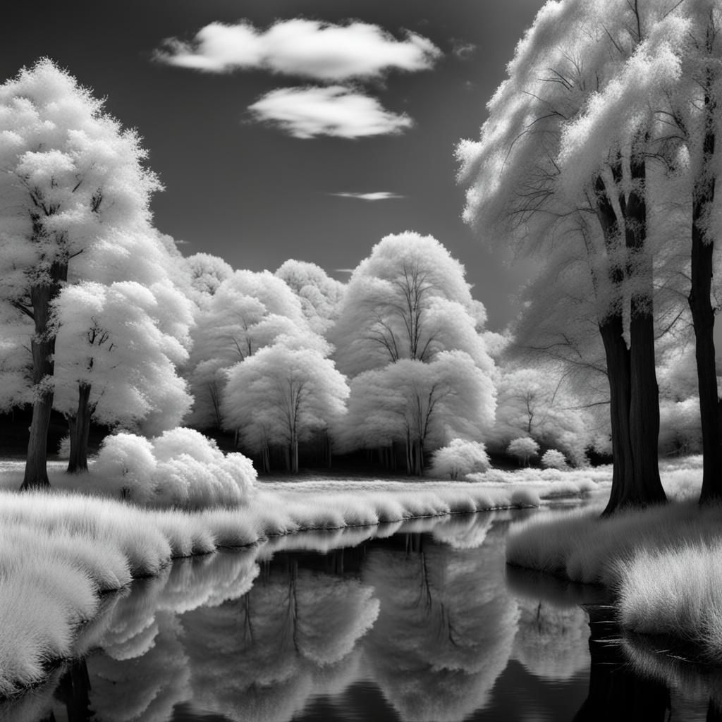 Abstract Infrared Pattern in Greyscale