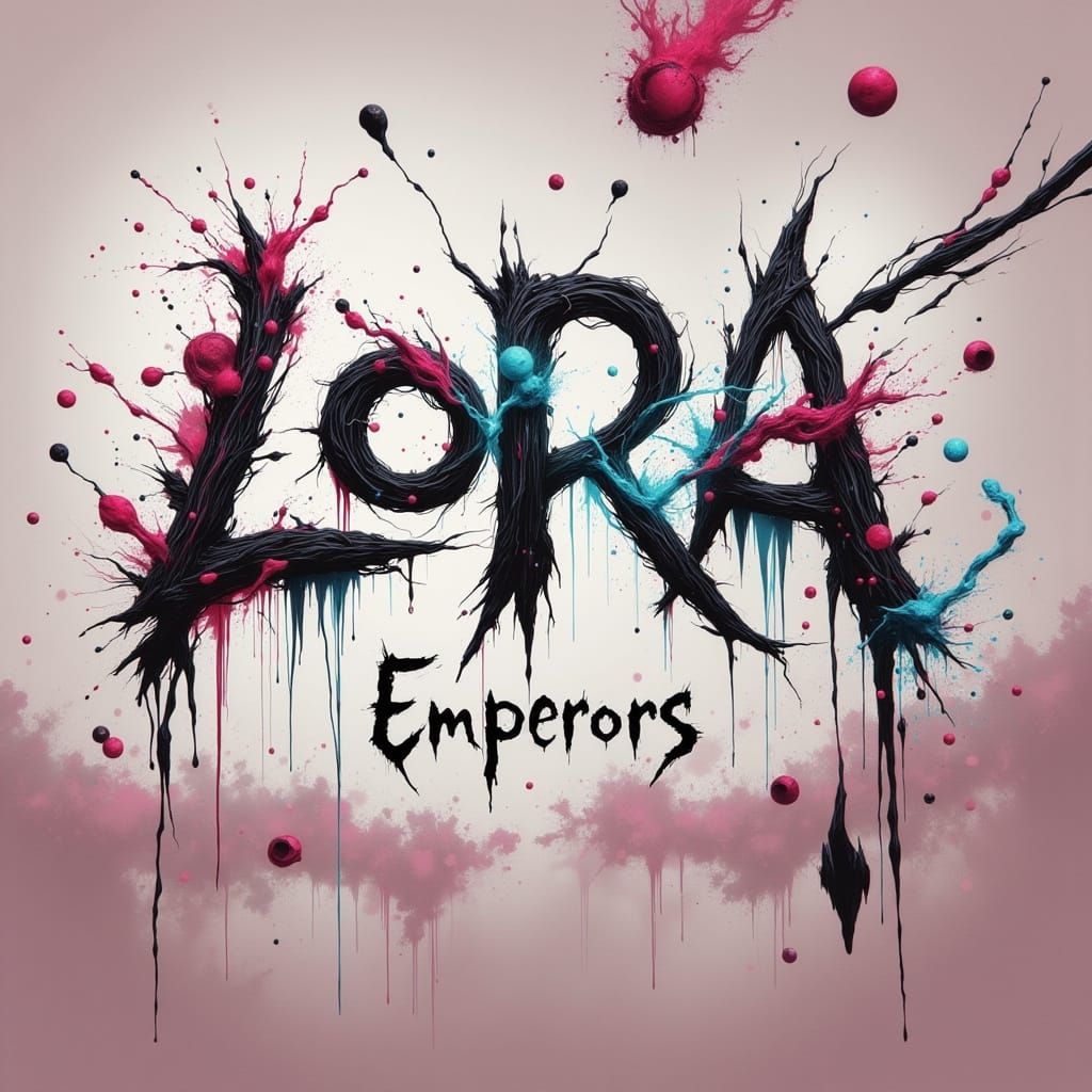 Ethereal Emperors in Vibrant Ink