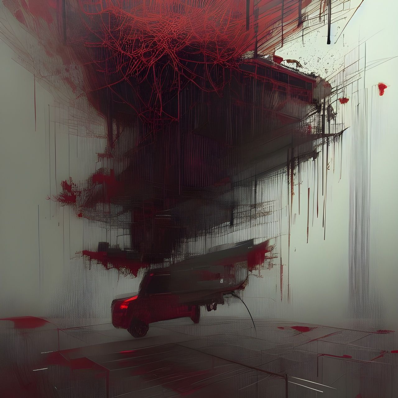 Terrifying Abstract Horror with Motion Blur