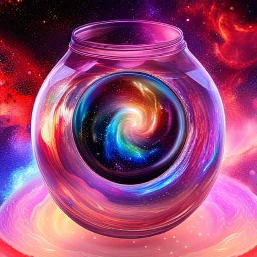 Galaxy in a Jar: Holographic Cosmic Illustration