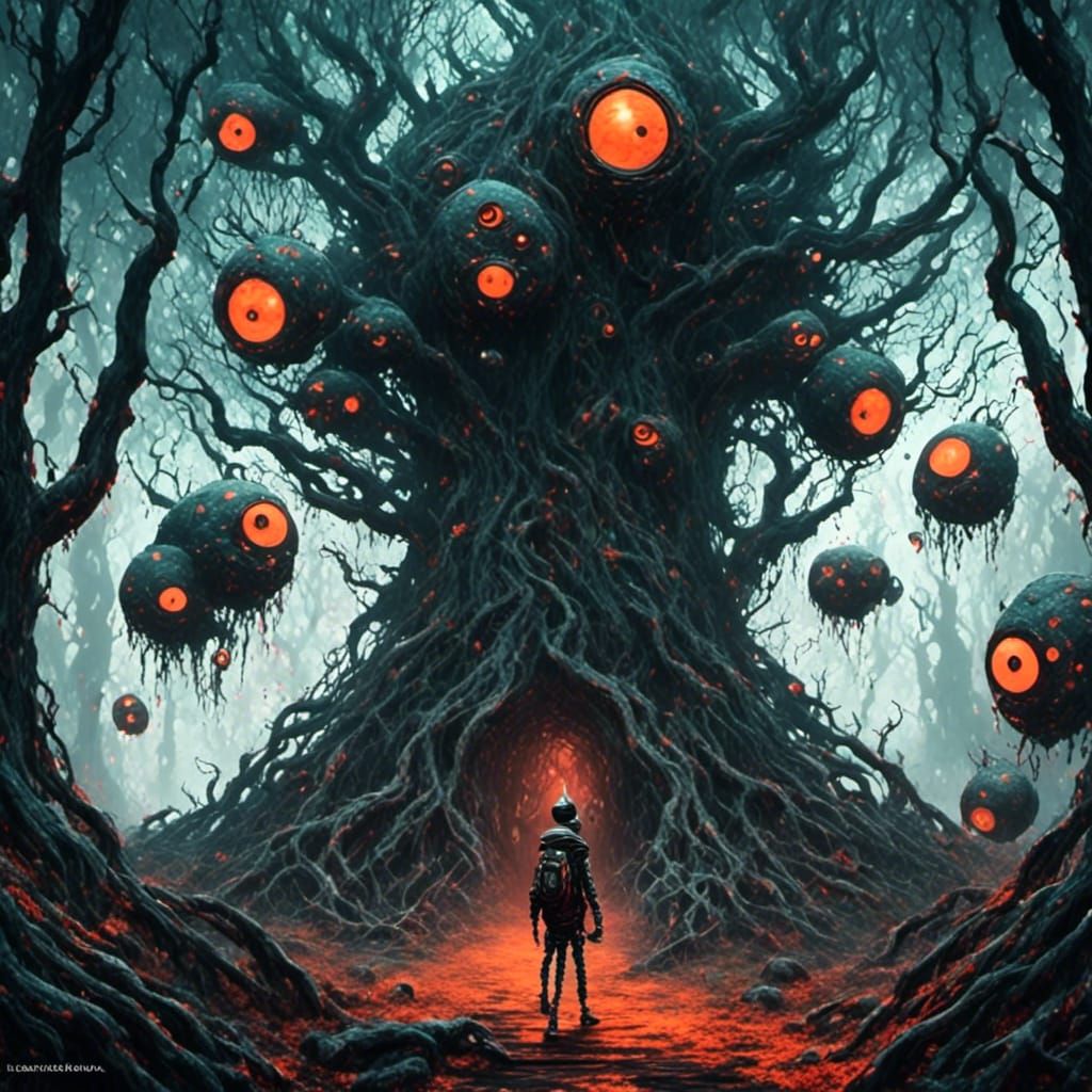 Surreal Trees and Infrared Monsters Digital Art