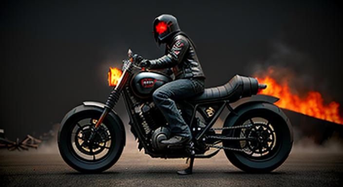 Dystopian Motorcycle Gang Road Horror Masterpiece