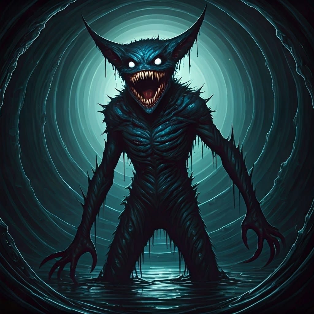 Nightmarish Void Maw in Dark Gothic Futurism