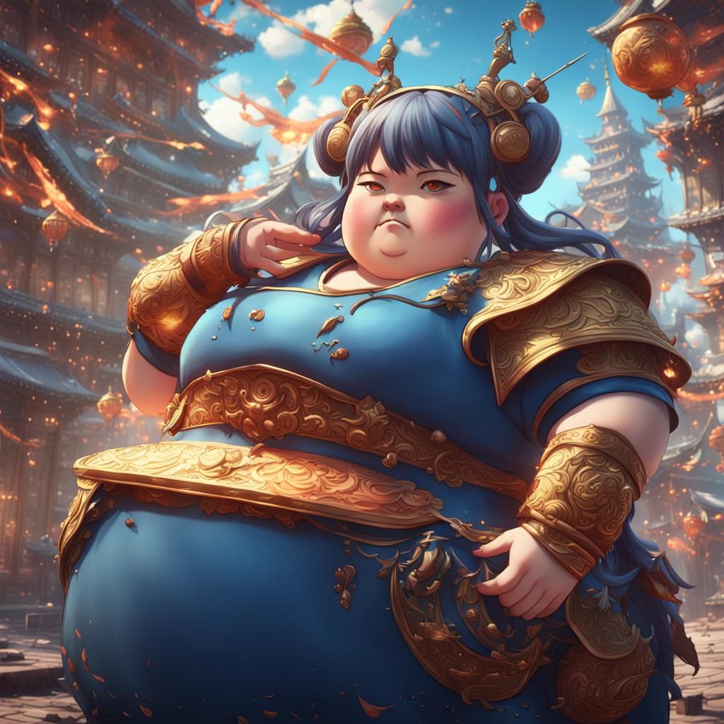 Detailed Anime Girl Matte Painting