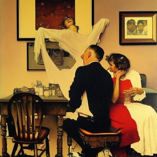 An unwelcome appearance by the ghost of his first wife.