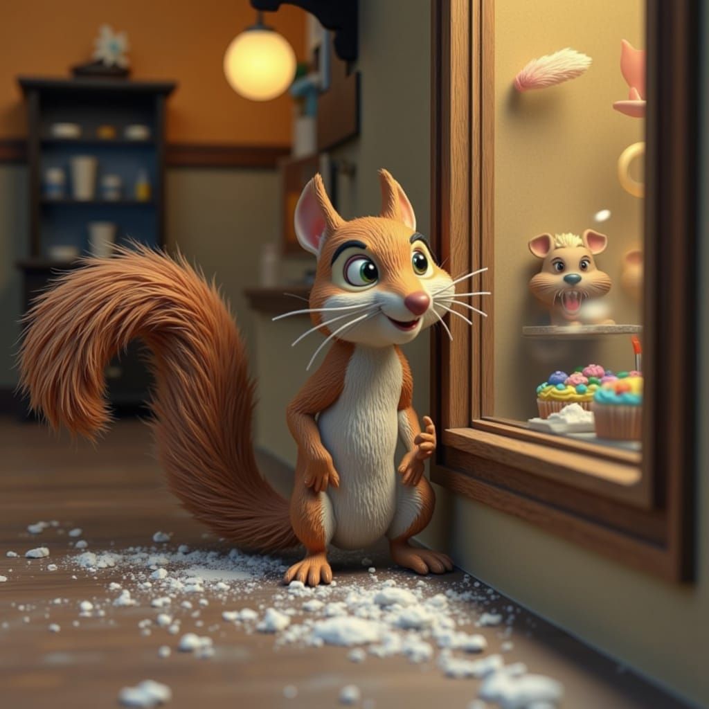 Squirrel Cupcake Caper in Claymation Style