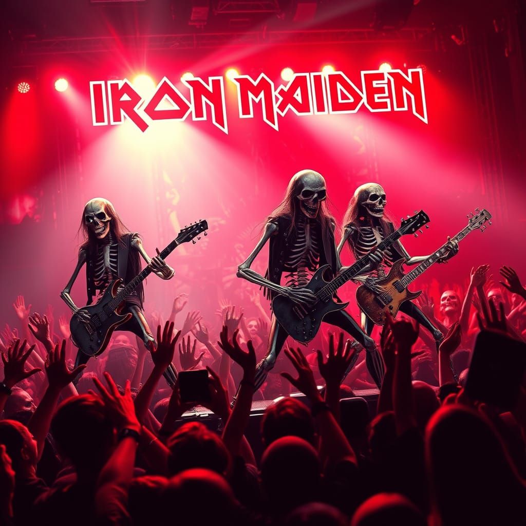 Skeletons of Iron Maiden Rock Out in a Blaze of Glory