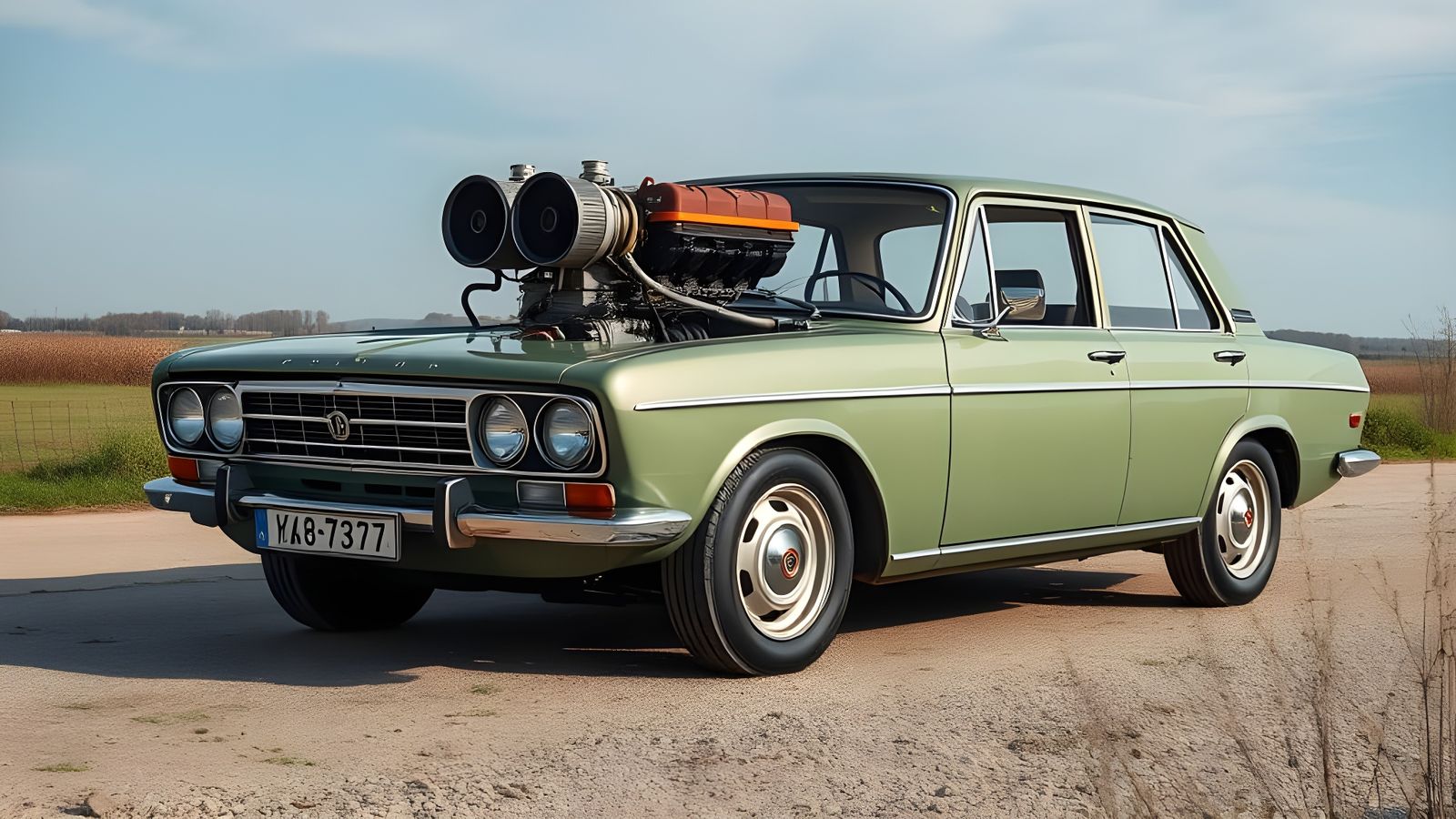 VAZ-2101 Car with V8 Engine Modification