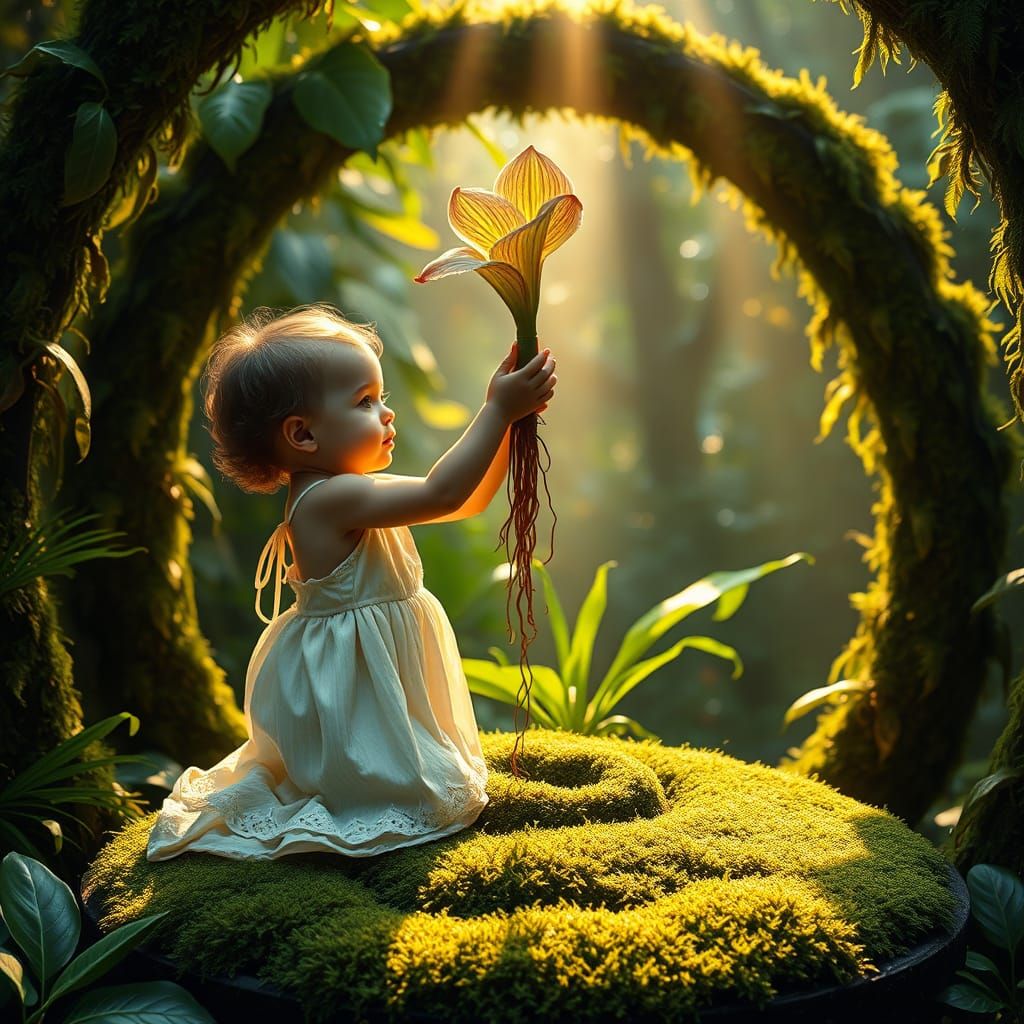 Enchanted Floral Wonder in Photorealistic Fantasy
