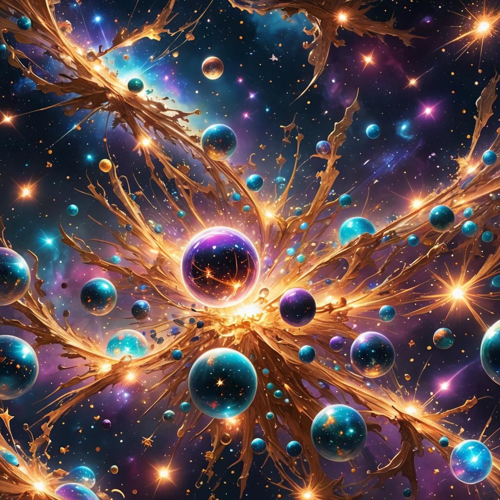 Cosmic Fantasy: Magical Orbs in Astral Dreamscape