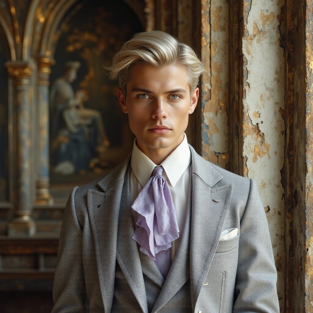 Victorian Dorian Gray in Pre-Raphaelite Style