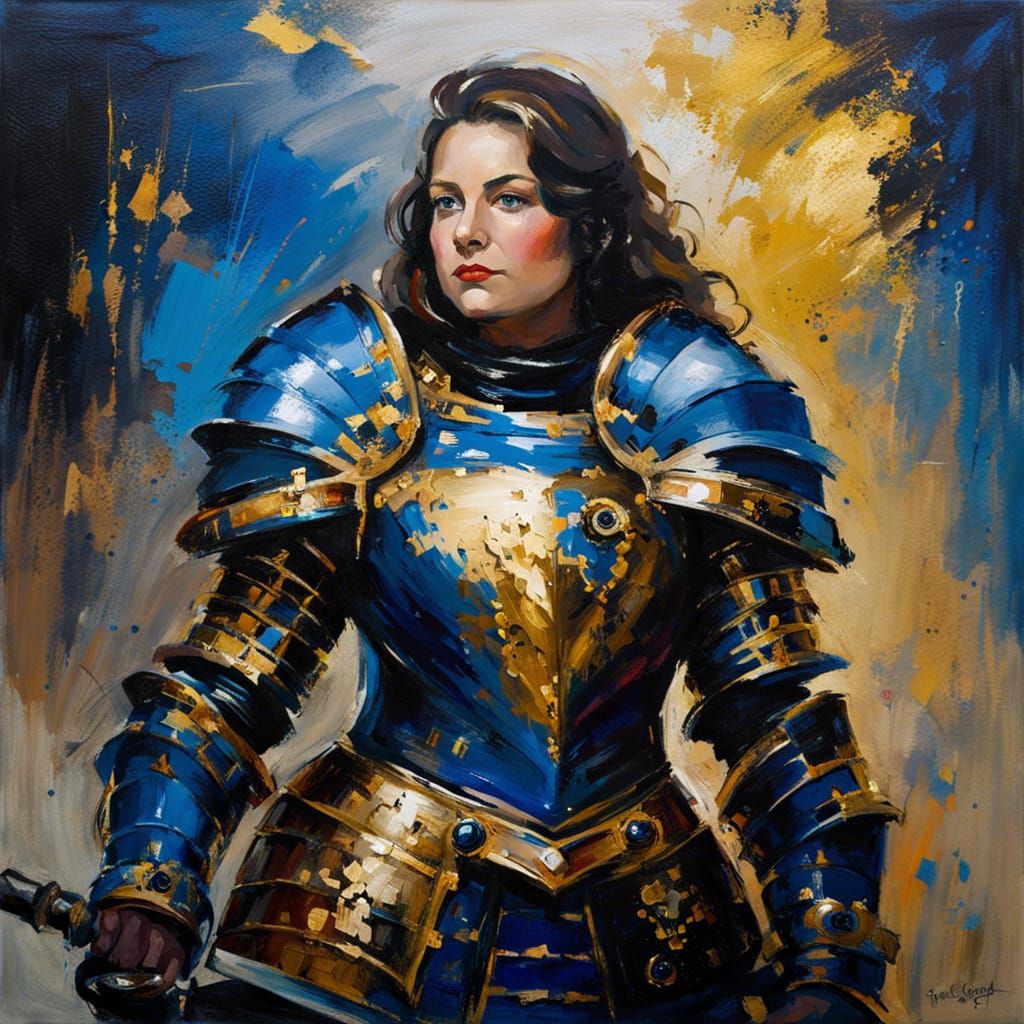 Majestic Dwarf Knight in Gold Armor