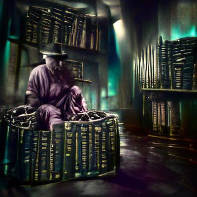 Devil Chained to Volumes of Forgotten Knowledge