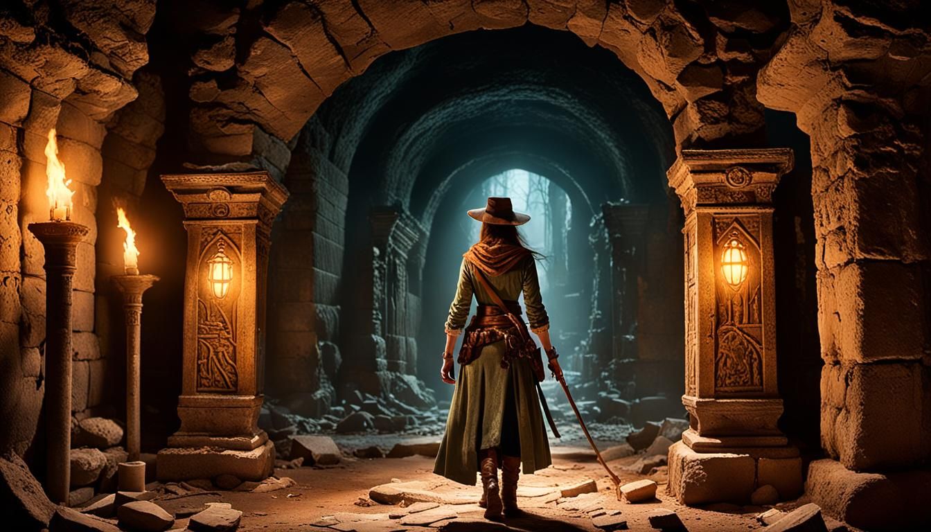 Alice Ravenwood in the Tomb of Saint George