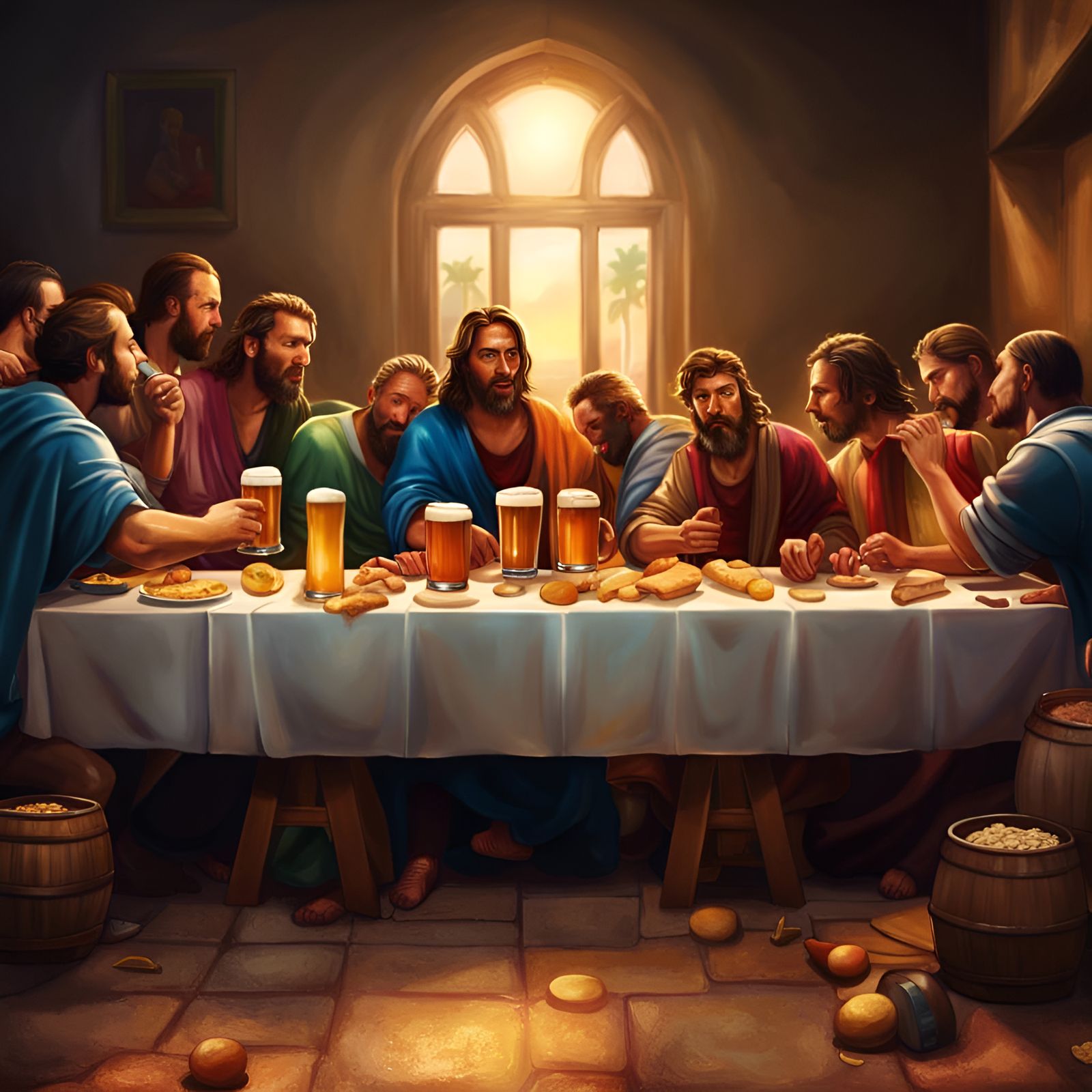 The Last Supper Reimagined as a Beer Festival