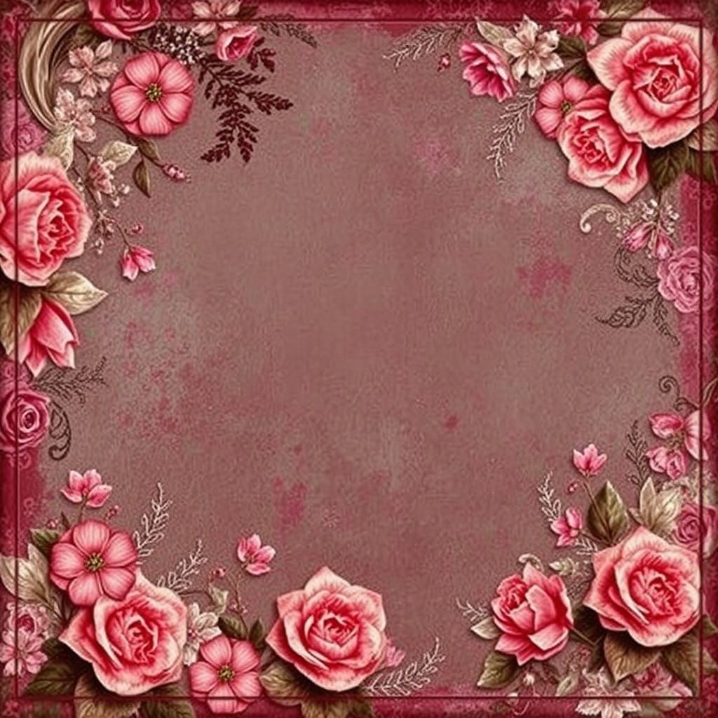 Dazzling Floral Fantasy in Vintage Style