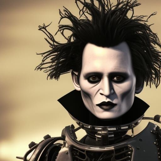 Edward Scissorhands in Sci-Fi Style