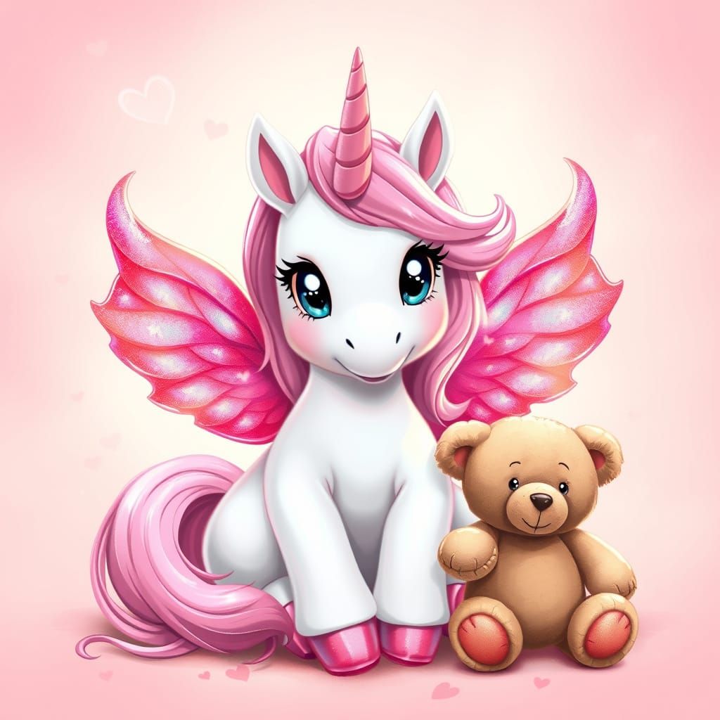 Enchanting Unicorn in Whimsical Fantasy Art