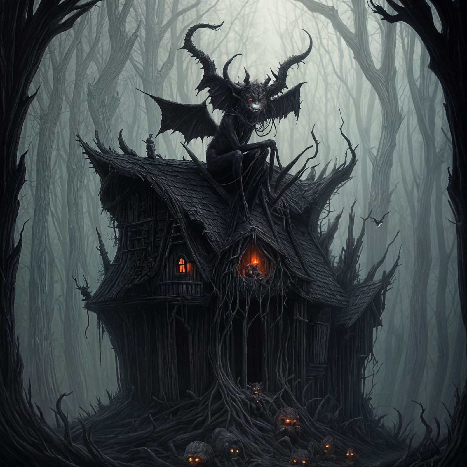 Cute Little Demon on Demonic Hut