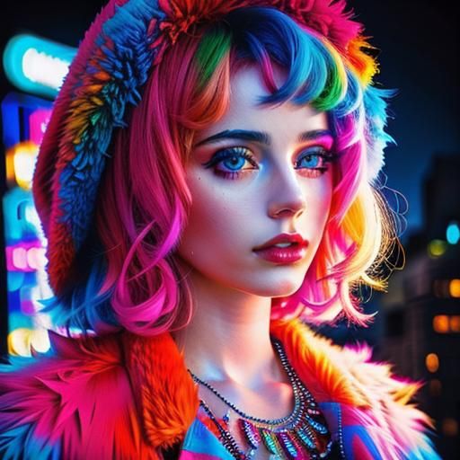 Psychedelic Iridescence: A Photorealistic 3D Masterpiece