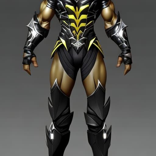 Detailed Female Figure in Damaged Stealth Armor