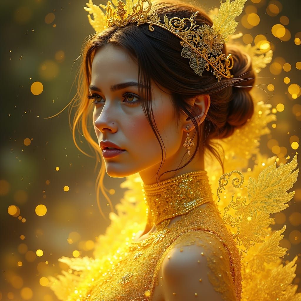 Ethereal Princess Portrait in Digital Art