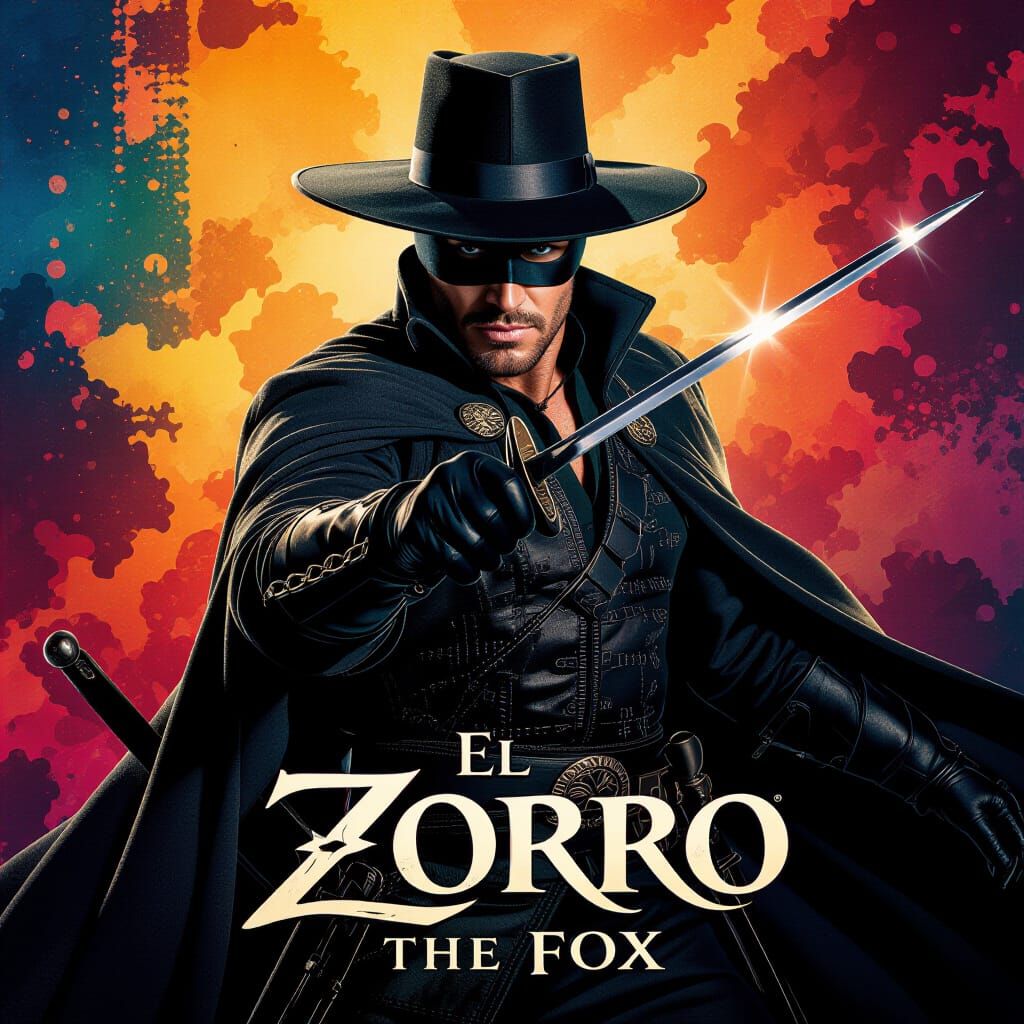 El Zorro Movie Poster: Dynamic Masked Vigilante