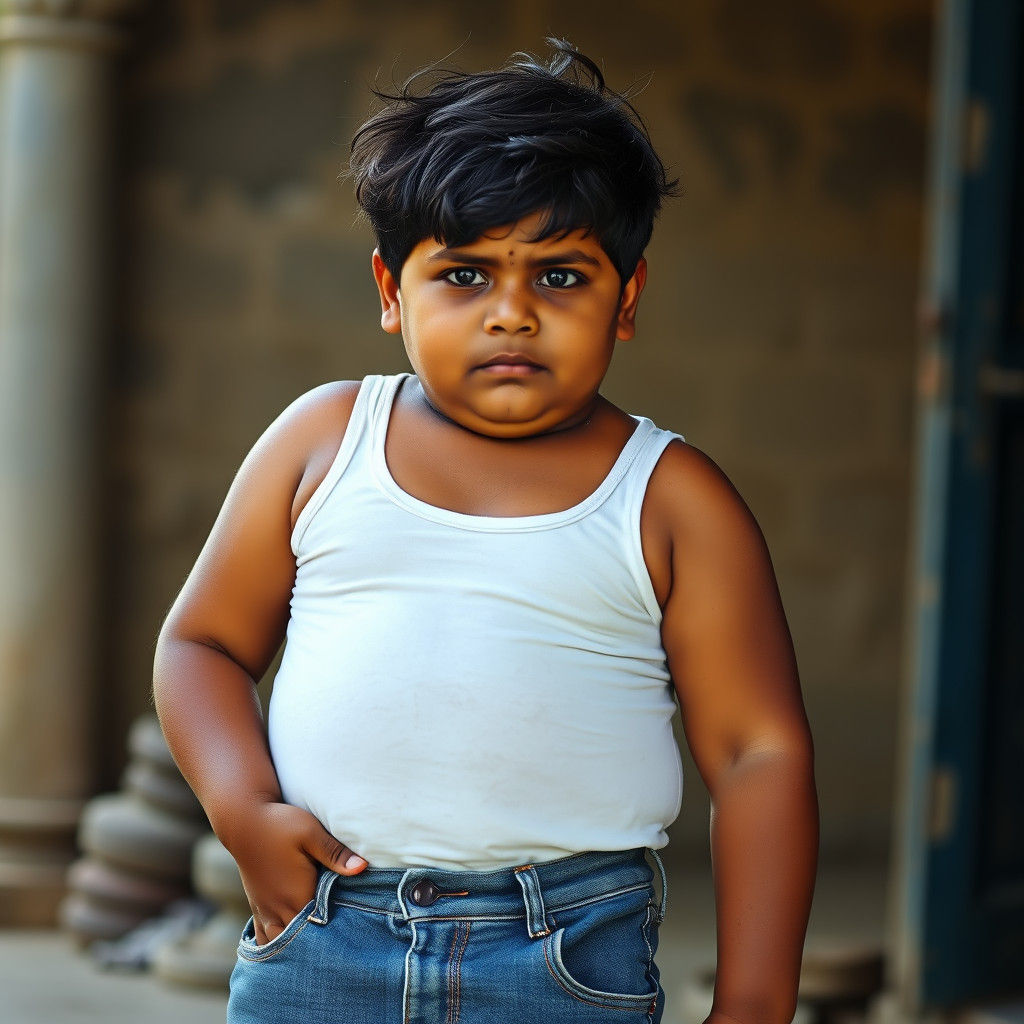 Realistic Image of Athletic Indian Boy