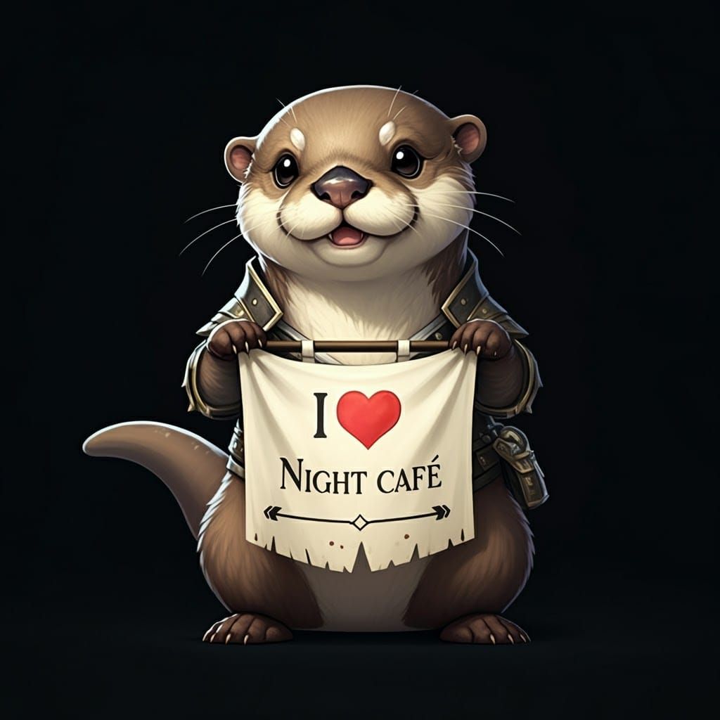 Chibi Otter Art in Guild Wars 2 Style