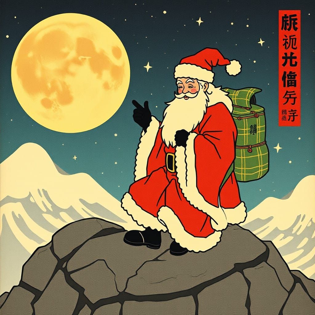 Japanese Santa Claus lives on The Moon myth