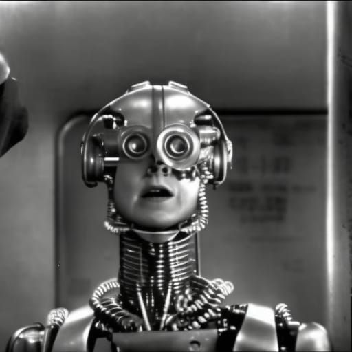 Metropolis Scene: Mad Scientist and Robot