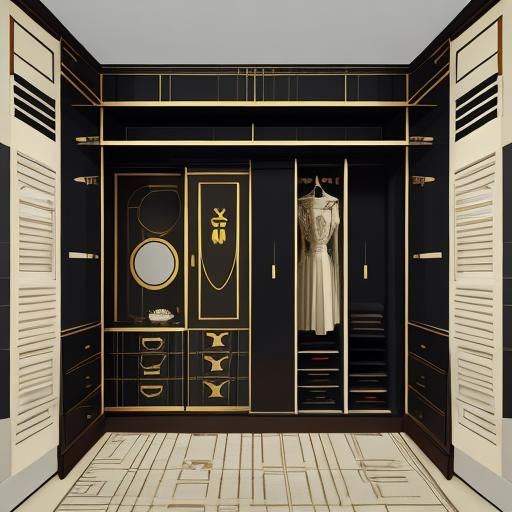 Art Deco Mouse Linen Closet: Delaunay, Lempicka Style