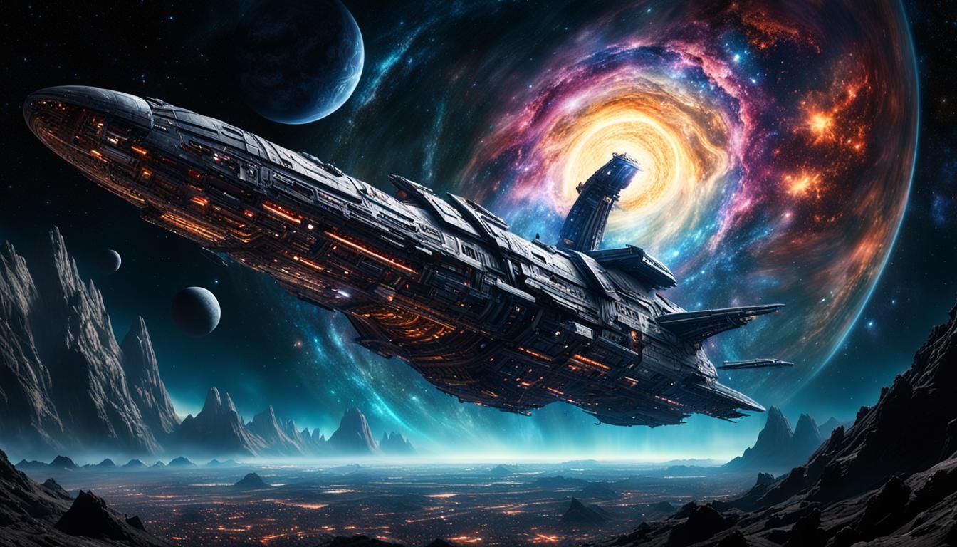 Planet Eater and Starship Harvester in Galaxy