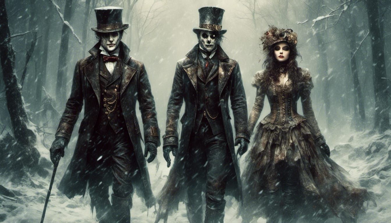 Steampunk Winter Wonderland Scene