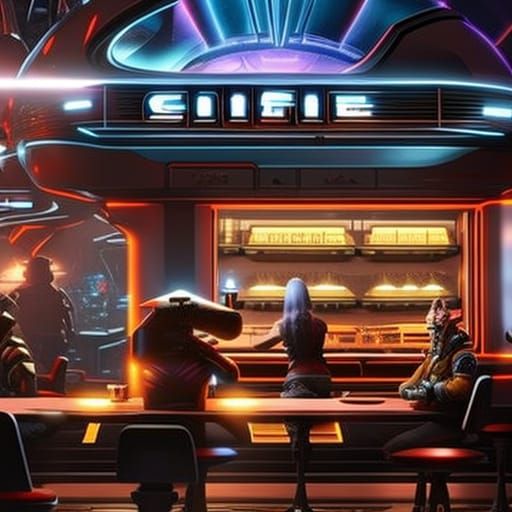 Intergalactic coffee shop