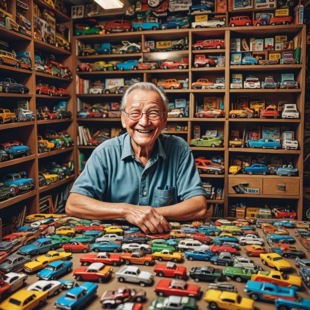 Matchbox Car Collection: Comic Book Style Portrait