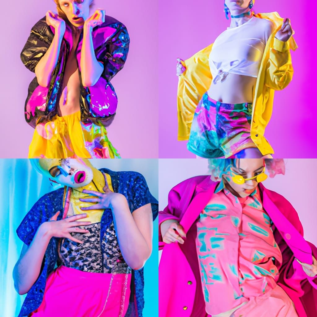 Joyful Clothing in Hyperrealistic Splash Art