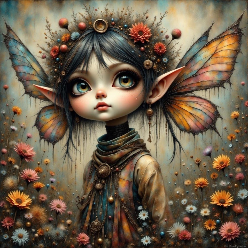 Fairy Punk Bohemian Drizzle in Impressionist Style