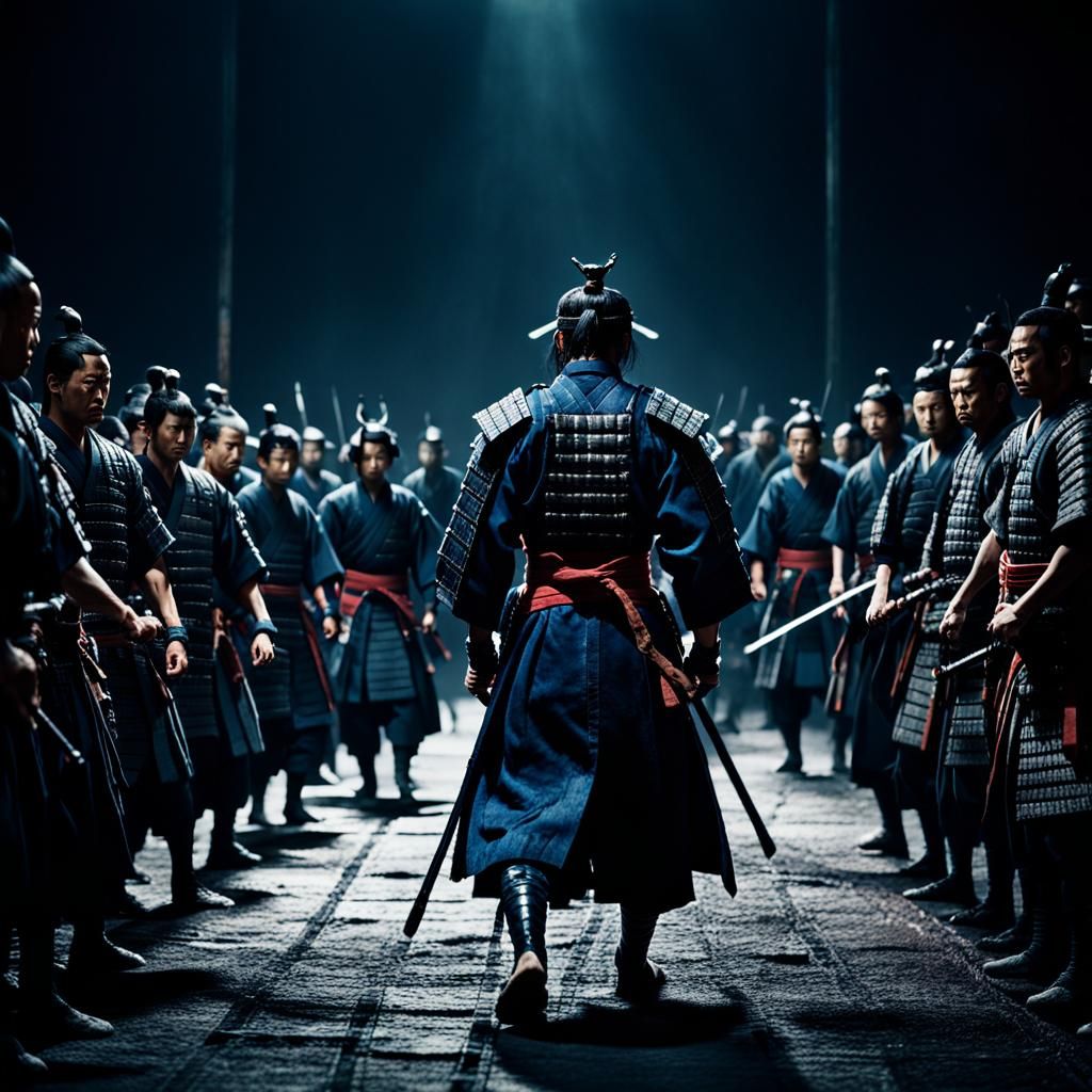 Samurai Confronts Darkness in Cinematic Showdown