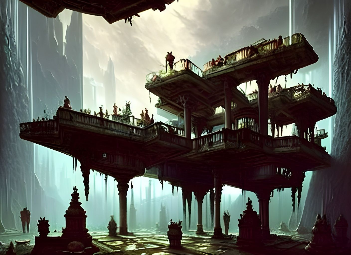 Dark Fantasy Restaurant Ruins by Darek Zabrocki