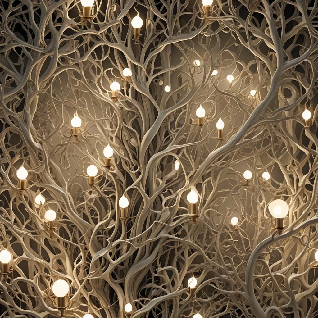 Surreal Fugue with Intricate Details and Dynamic Lighting